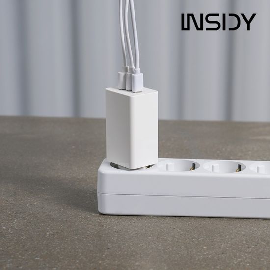 인사이디 3포트 초고속 정품 충전기 IPC-65W 어댑터