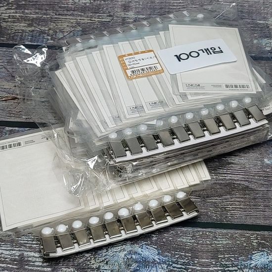 70x92mm 행사용 PVC 클립/집게명찰 NT0033-세로 100개