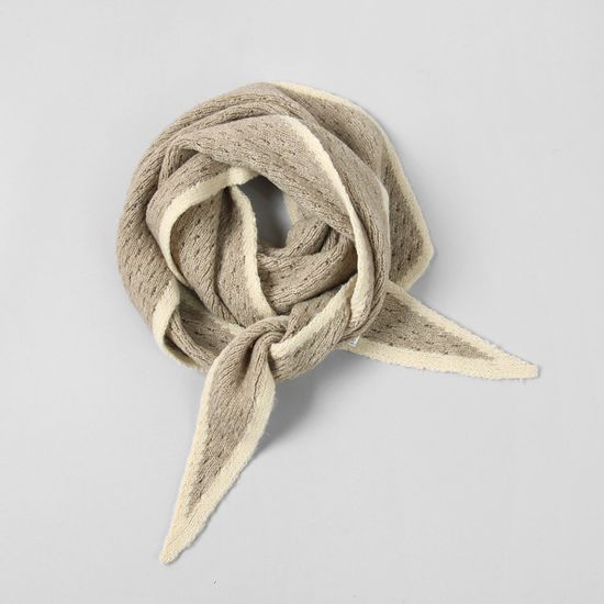 [베네]폭신 라인 마름모 머플러