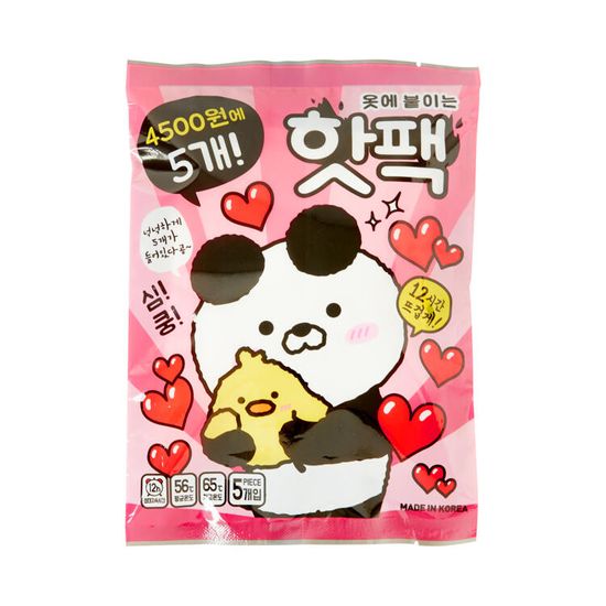 아트박스 팬더 붙이는핫팩 5개세트