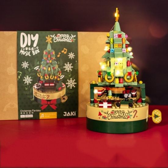 크리스마스 DIY 블록 꼬마기차 회전 무드등 오르골