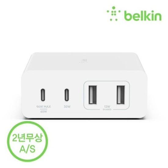 벨킨 4포트 USB-C PD GaN 고속 충전기 WCH010kr
