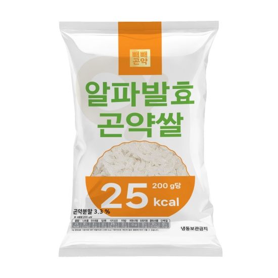 빼빼곤약 25kcal 알파발효곤약쌀 200g x 10팩