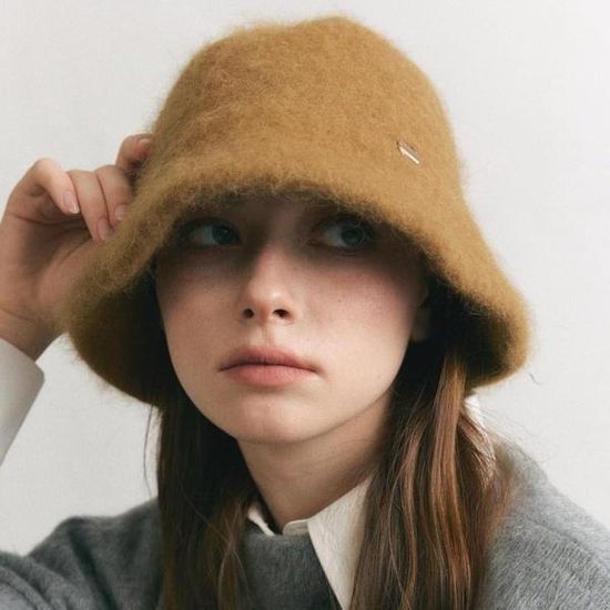 어클렛 앙고라 울 벙거지 햇 H016 CAMEL