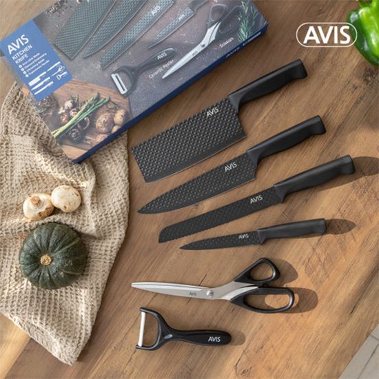 아비스 휘트니 칼+가위 6종세트(블랙에디션)
