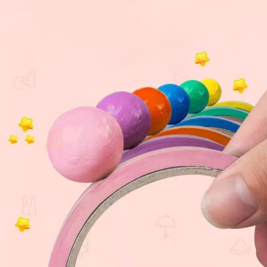 컬러 끈끈이 테이프 공 찐득 볼 만들기 말랑이 3.6cm