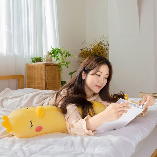 레토 쫀득 모찌 오리 인형 바디필로우 롱쿠션