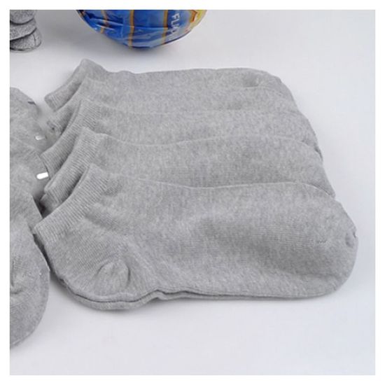 남자 발목 양말 10켤레 묶음 무지 회색(W9246B4)