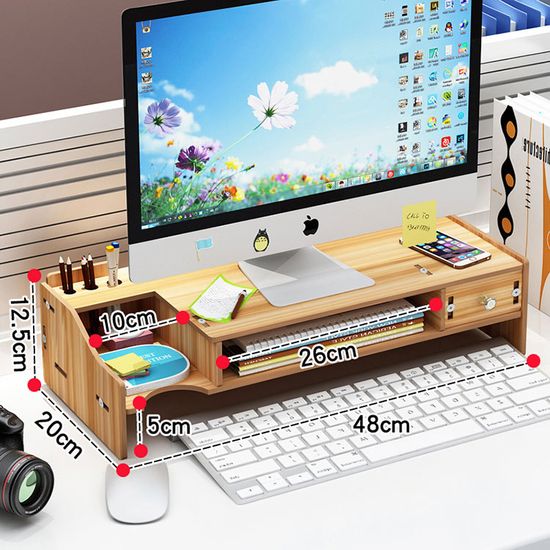 책상 모니터 받침 대 선반 데스크 정리 함 오거나이저