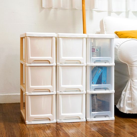 모던 틈새 슬림 서랍장 3단 (바퀴별매) 옷 수납장