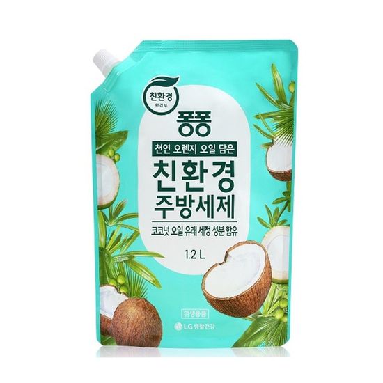 퐁퐁 친환경 주방세제 코코넛오일 1.2L(WF9D402)