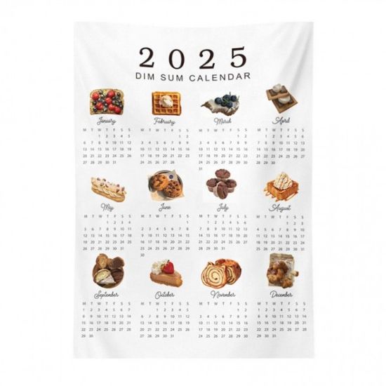 2025 새해 달력 캘린더 커피 페브릭 귀여운 포스터 10