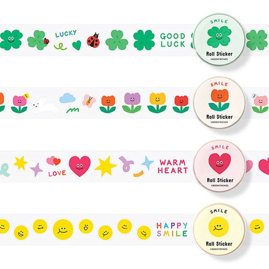 스마일 롤 스티커