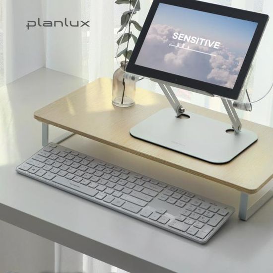 플랜룩스 퓨어우드 모니터 노트북 다용도 받침대 선반