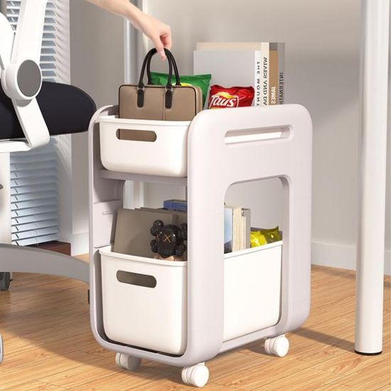 책상정리함+바퀴 서류 펜 정리함 이동식 트롤리 L523