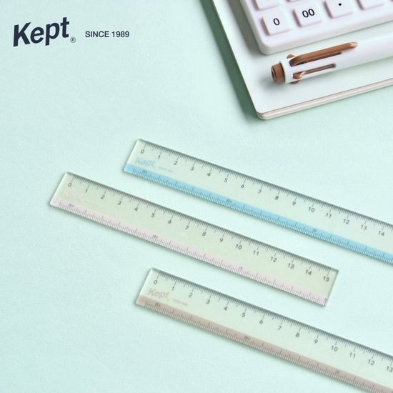 kept 투명 플라스틱자 15cm자 눈금자 KP5 4COLOR