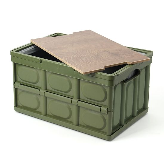 [엣모어]30L 마이원픽 캠핑 폴딩박스(+방수백) (카키)