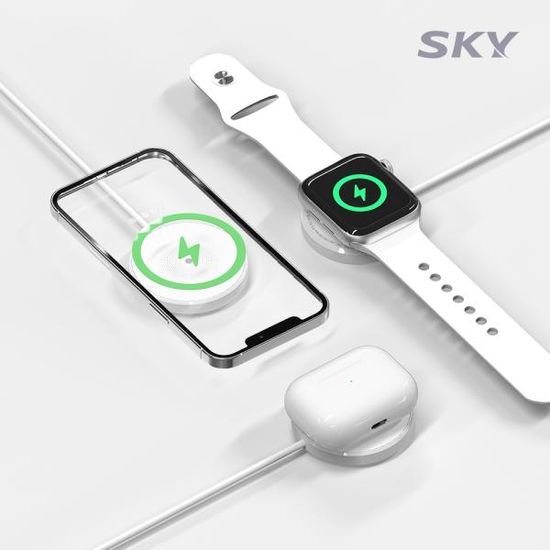 스카이 필 아이폰 애플워치 2in1 맥세이프 무선충전기