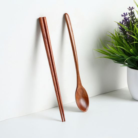 나무 수저세트 숟가락 우드 젓가락 원목 수저 N956-O