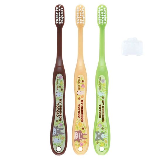 [토토로] 토토로 어린이용 칫솔 3p 세트(캡 포함)