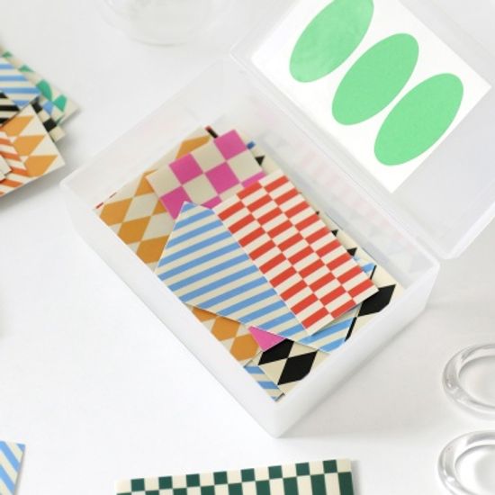 피그먼트 투명 홀 스티커 - 18종 세트