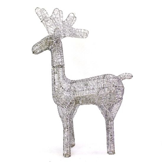 50cm LED 실버 반짝이 크리스마스 대형 사슴장식