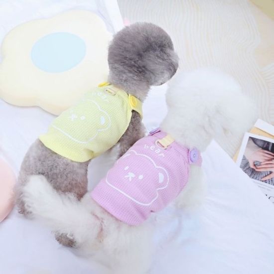 곰돌이 와플 하네스 멜빵 강아지옷(WD75F0A)