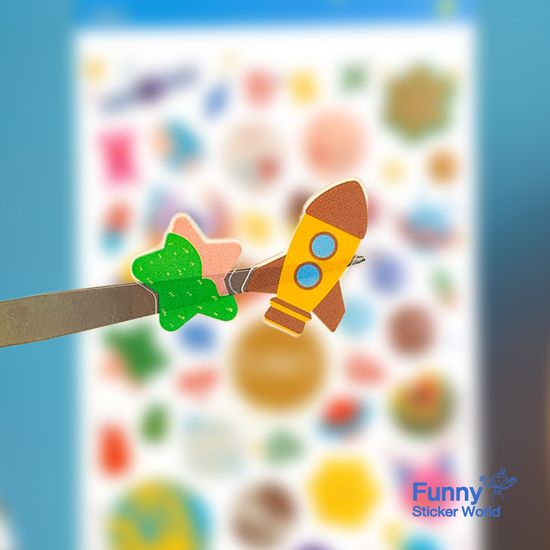 퍼니스티커 TS-208 플래닛 PVC 다이어리데코 스티커