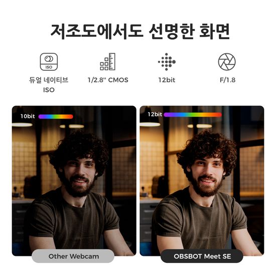 옵스봇 Meet SE AI웹캠 FHD 화상카메라 그린
