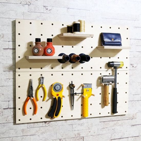 자작나무 우드타공판 수납보드