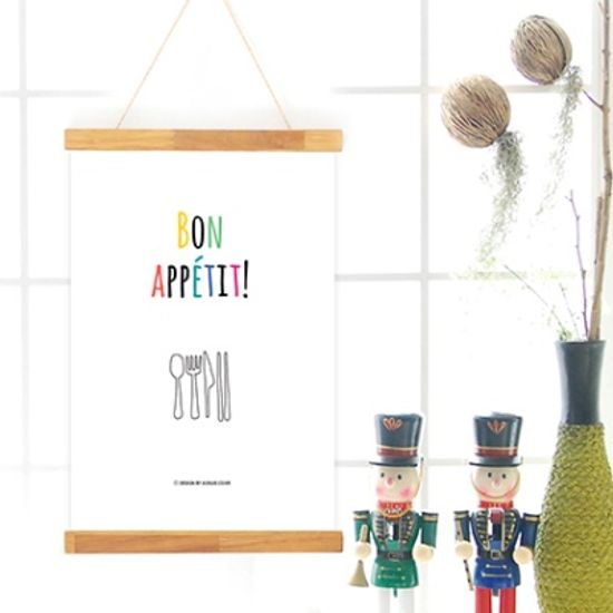 보나뻬띠 패브릭포스터 L Size + 행잉액자 set