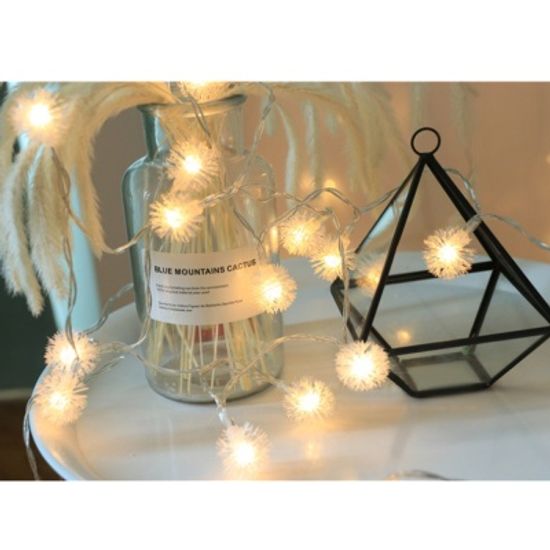 20구 눈송이 와이어 전구(웜색) (3M)