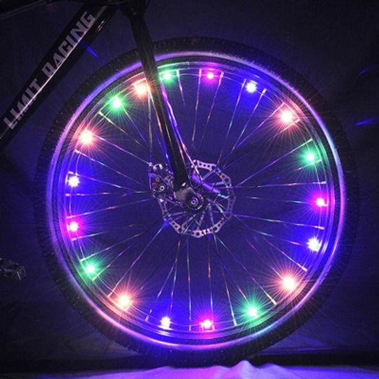 플래시 자전거 LED 와이어 휠라이트 안전등