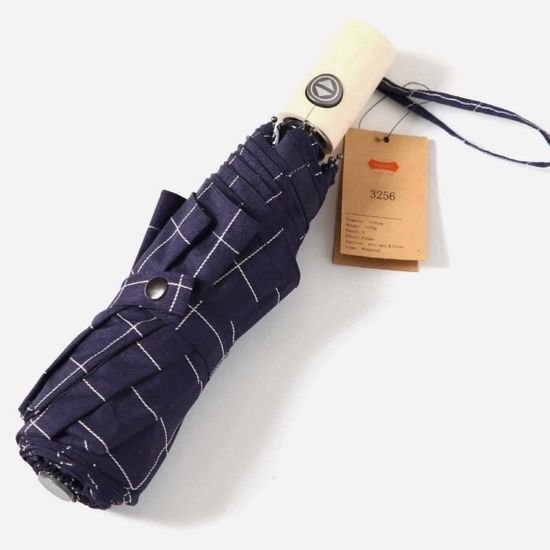 파라체이스 3256 코튼 체크 포플러 우드그립  3단우산