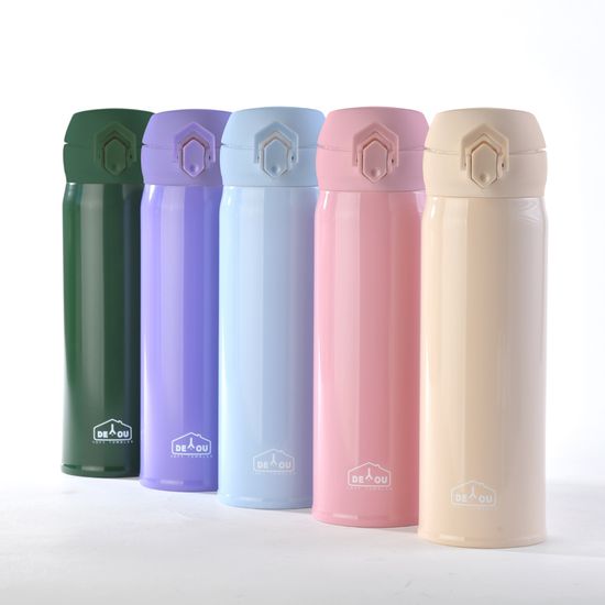 1+1 원터치 보온병 2중진공 비비드 스텐 보냉병 500ml