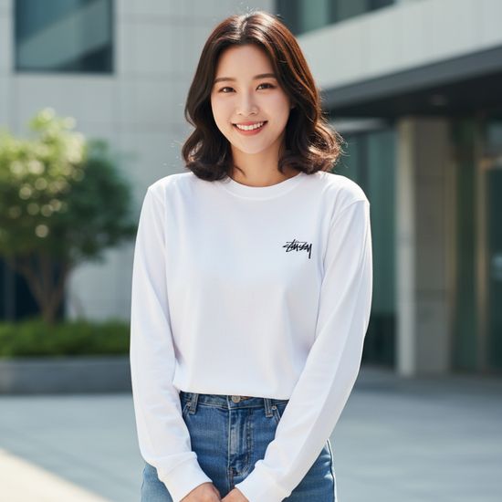 스투시 베이직 롱슬리브 긴팔티셔츠