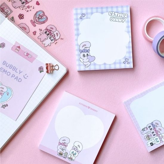 에스더버니 버블리 메모패드(8디자인 1세트 랜덤)