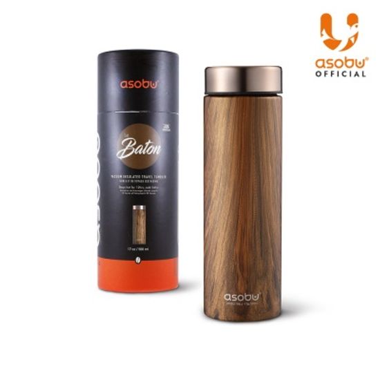 아소부 스텐 진공 텀블러 르바통 우드 500ML