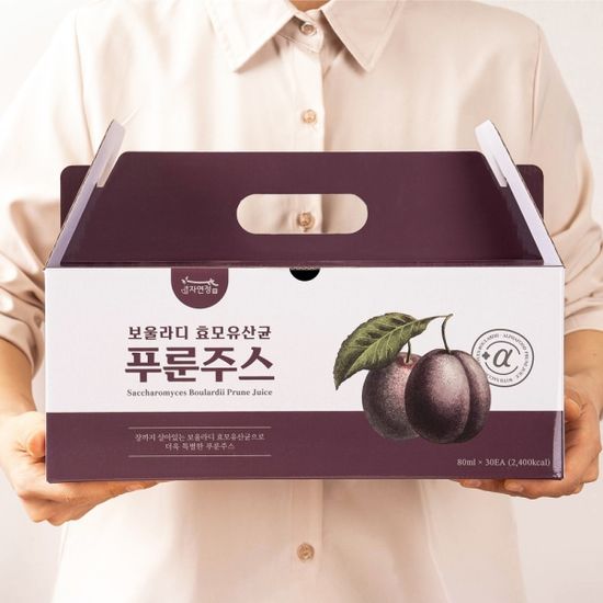 자연정 보울라디 효모 유산균 푸룬 주스 80ml X 30포