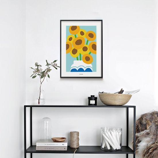 금전운 해바라기 4 M 디자인 포스터 개업 집들이 선물