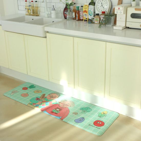 라이크디즈 봄사무소 발매트 PVC 주방매트 150x46cm