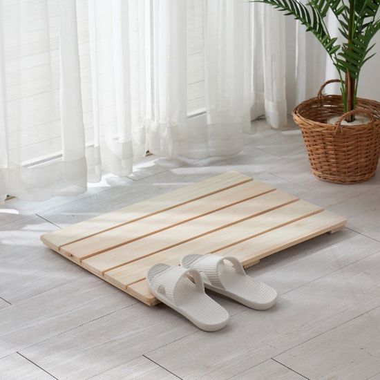 프리미엄 편백나무 자연 원목 나무 베란다 욕실발판