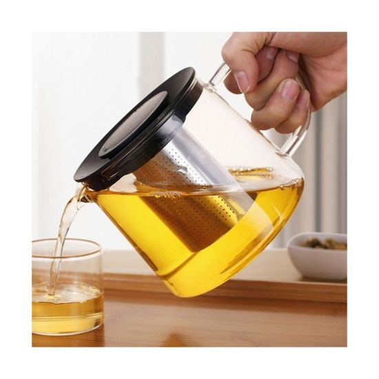 내열유리 주전자 티포트 600ml 스텐거름망 찻잎우리기