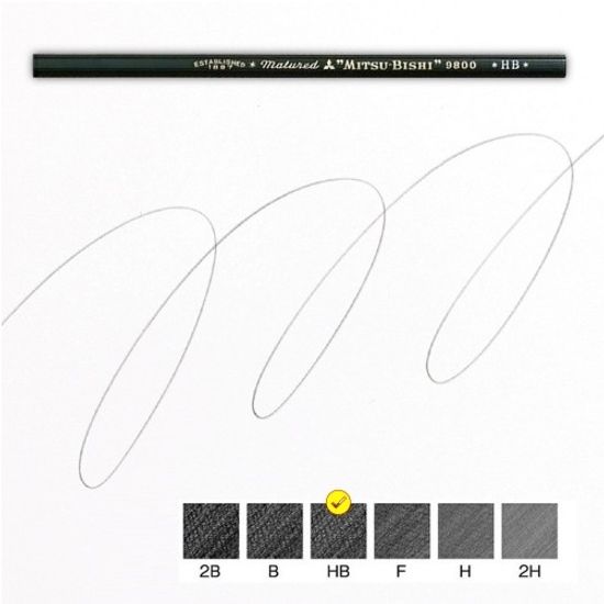 [MITSUBISHI uni]사무용 연필9800 HP(12자루)/K9800HB