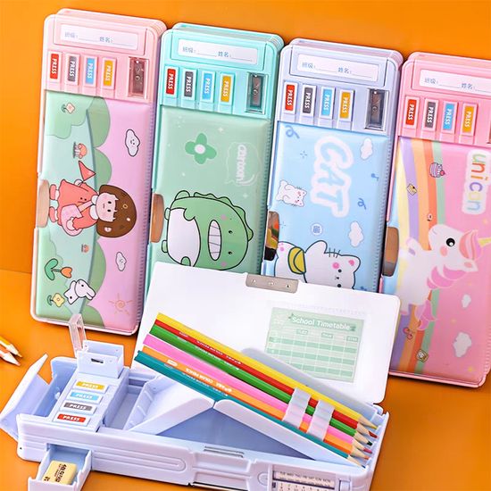 귀여운 변신 멀티 캐릭터 필통 연필 펜 파우치 케이스