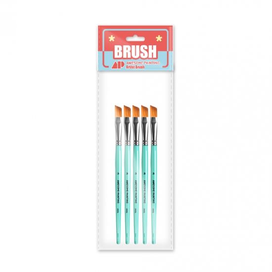 어썸페인팅 AP 디자인 사선붓 ANGULAR 3호 5개입