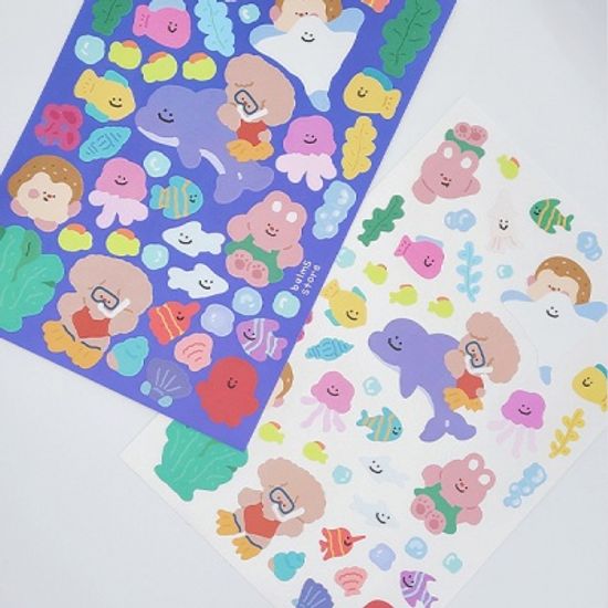 밤즈 바다탐험 씰스티커