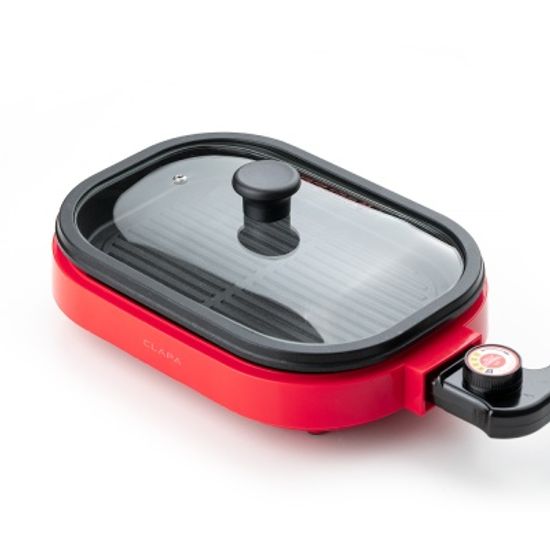 1인용 가정용 미니 전기그릴 전기팬 (뚜껑포함)