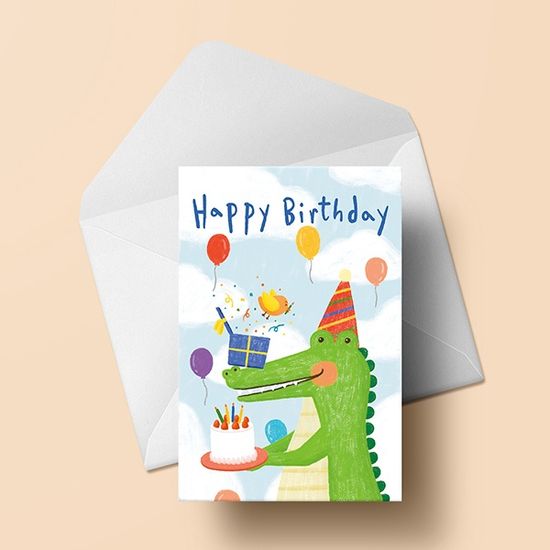 생일카드 YA2304 - HAPPY BIRTHDAY 캘리그라피 카드