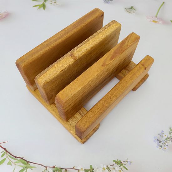 Holin 마호가니 원목 도마 3구 거치대